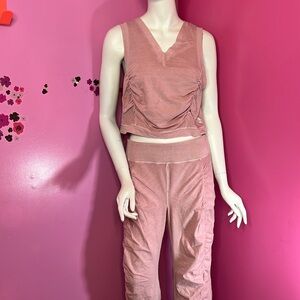 Free People ruched set light pink size Medium